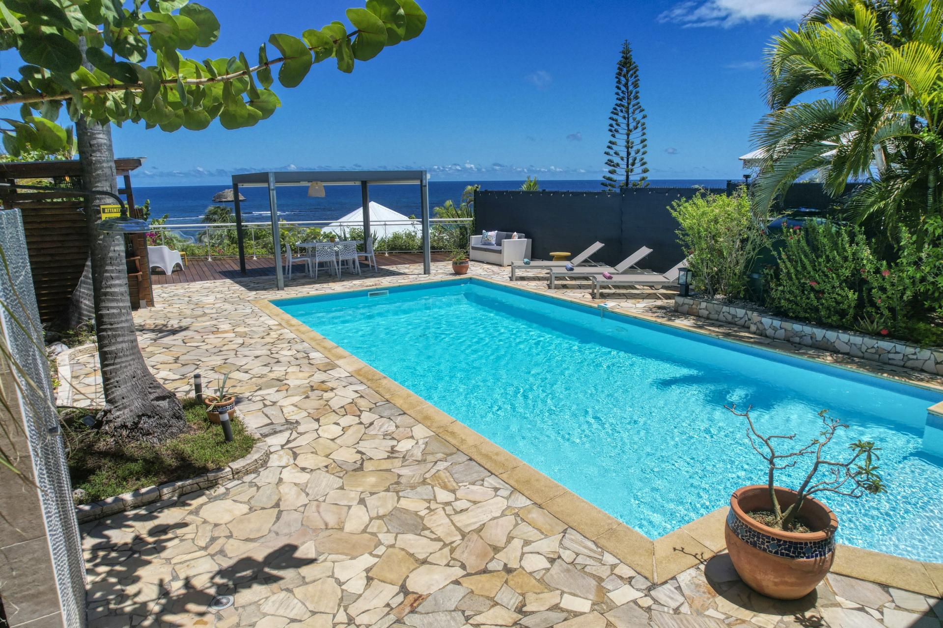 1.Location villa piscine vue mer Saint François Guadeloupe_ Vue Mer